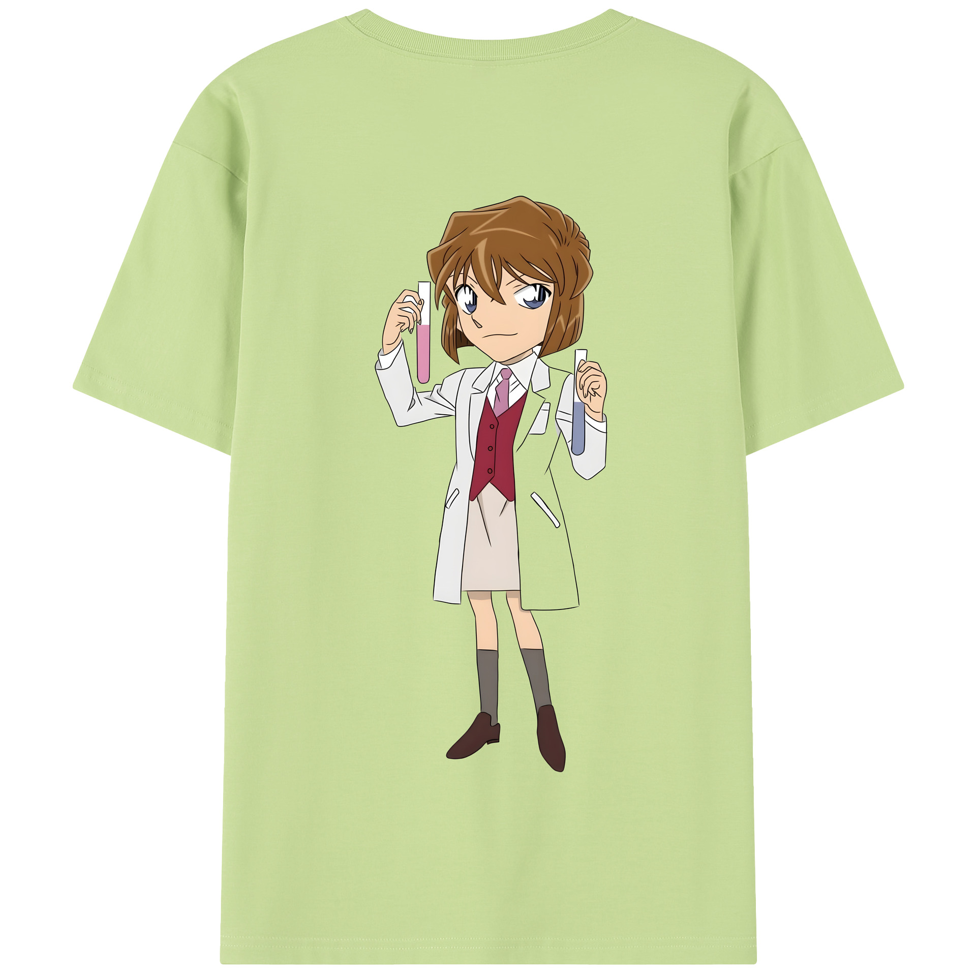 （画像用） 名探偵コナン 灰原 哀 はいばら あい Detective Conan Anita Hailey、Vi Graythorn Haibara Ai 綿100％半袖Tシャツ（背面プリント）